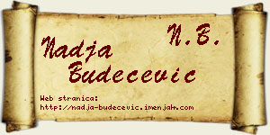 Nadja Budečević vizit kartica